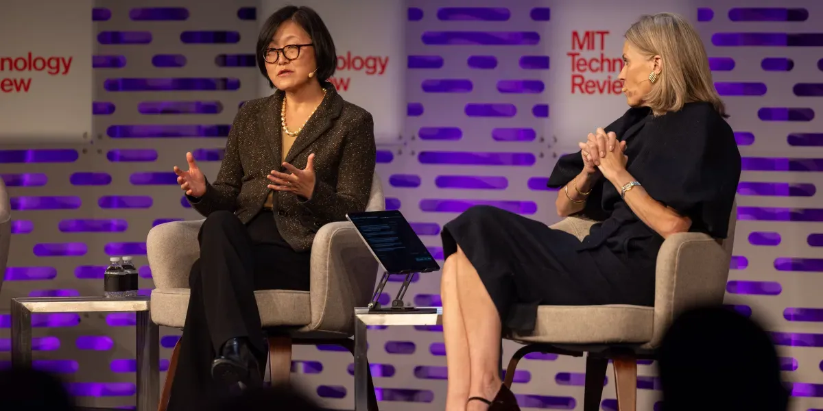Illustration from MIT Technology Review: Vanguard's Jing Wang Outlines What It Takes to Scale Agentic AI in Finance at EmTech Future