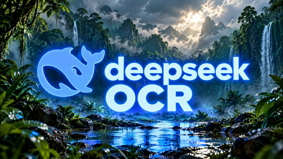 Illustration from Two Minute Papers: Two studies find DeepSeek-OCR's image-based context compression relies on language priors and does no better than simple baselines