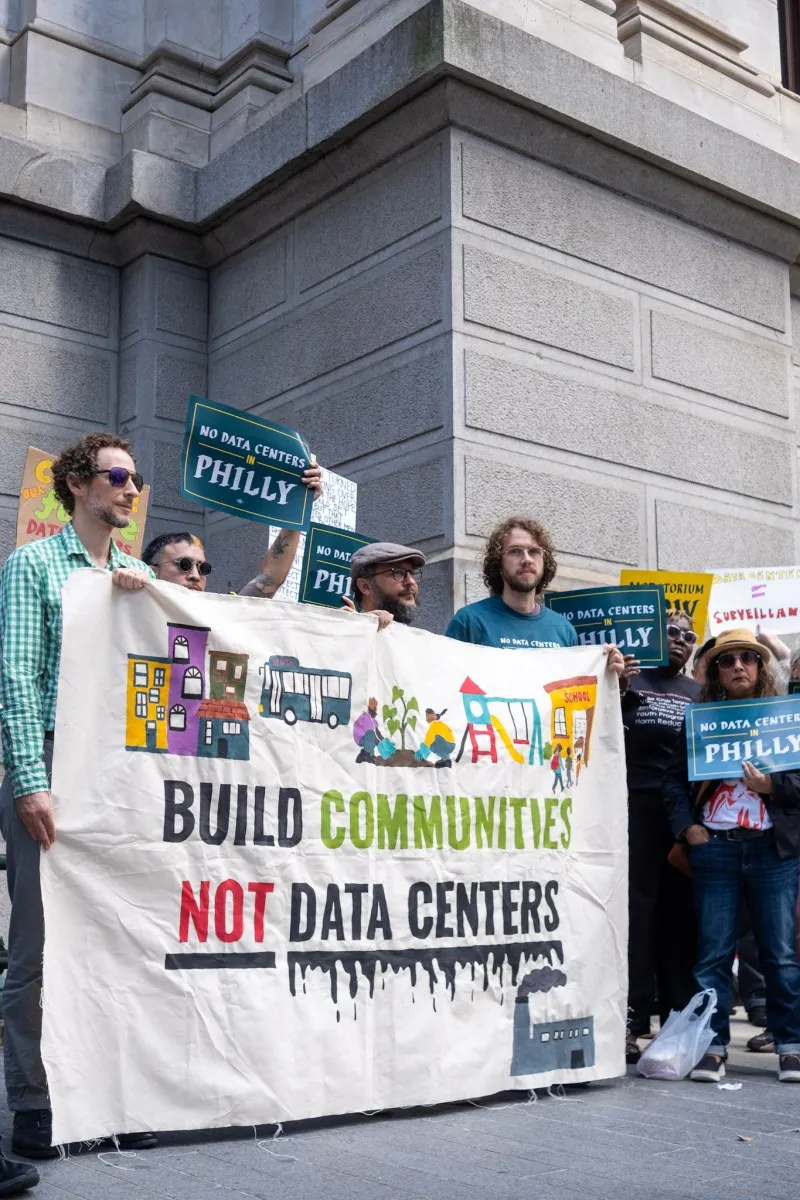Illustration from TechCrunch: Amazon drops data center NDAs with government agencies and pledges $1 billion to host communities